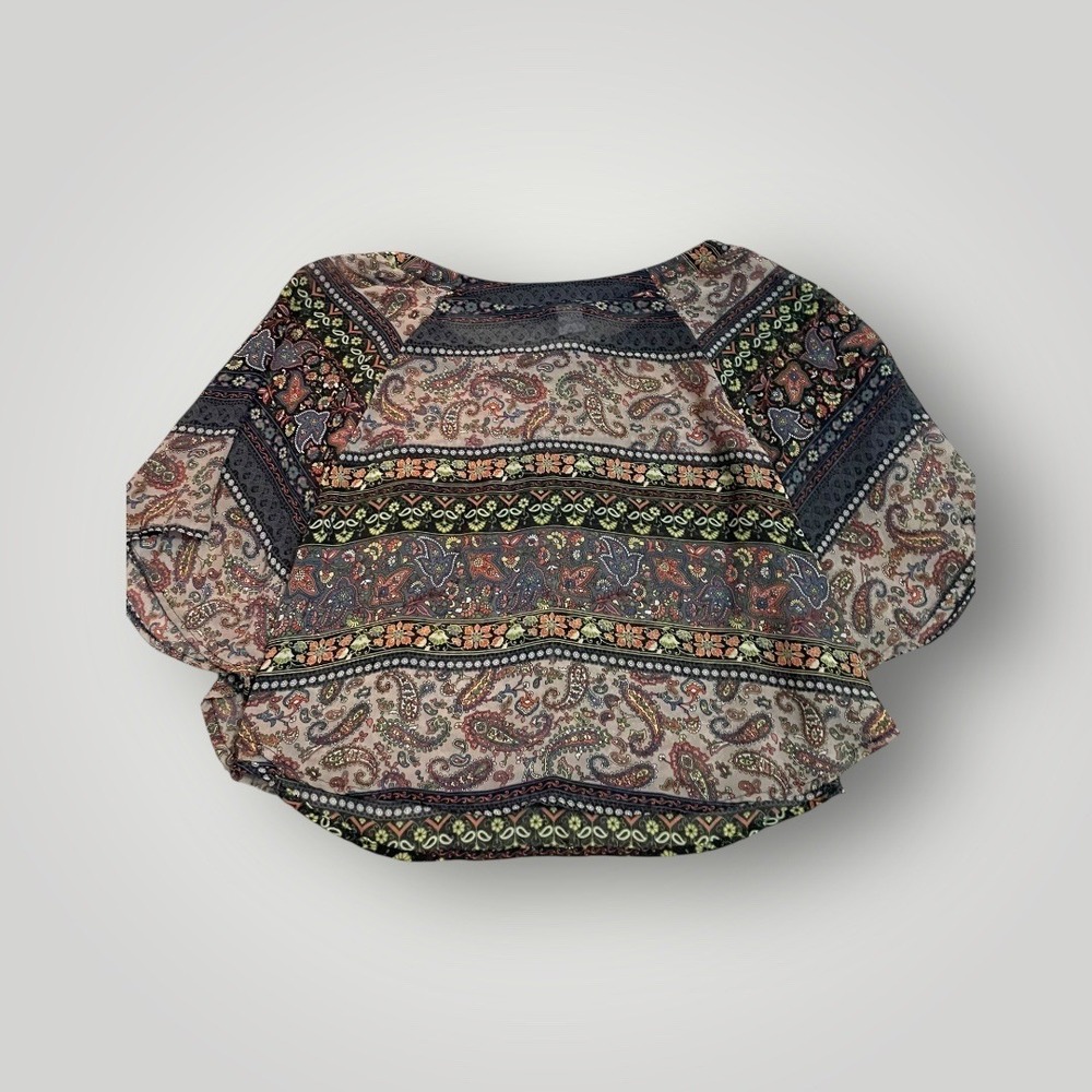 Life Is Swell Women Dolman Top Small Paisley Floral Festival Lightweight Resort - Picture 2 of 8